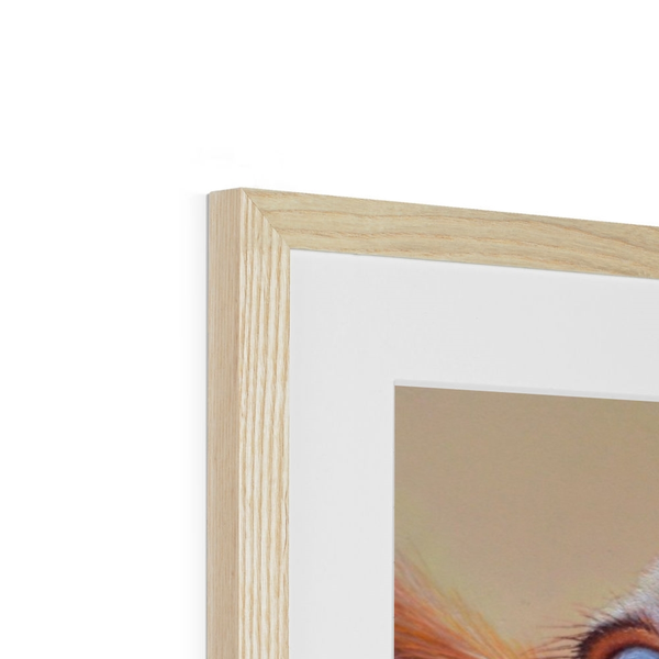 Sam Dolman Rita Cow Fine Art, Wood frame, left corner